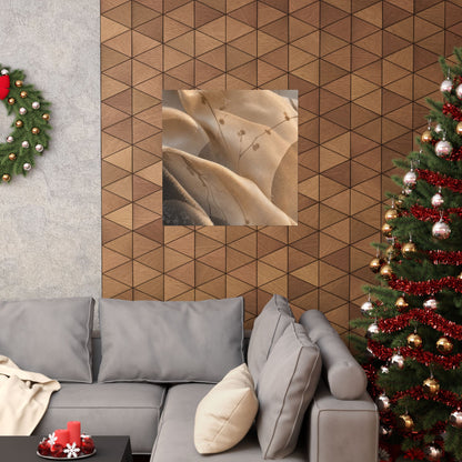 Silk Drape Winter Wall Art Print | Japandi Cozy Design