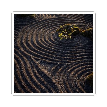 Rock Garden Spring Sticker | Dark Japandi Moody Design