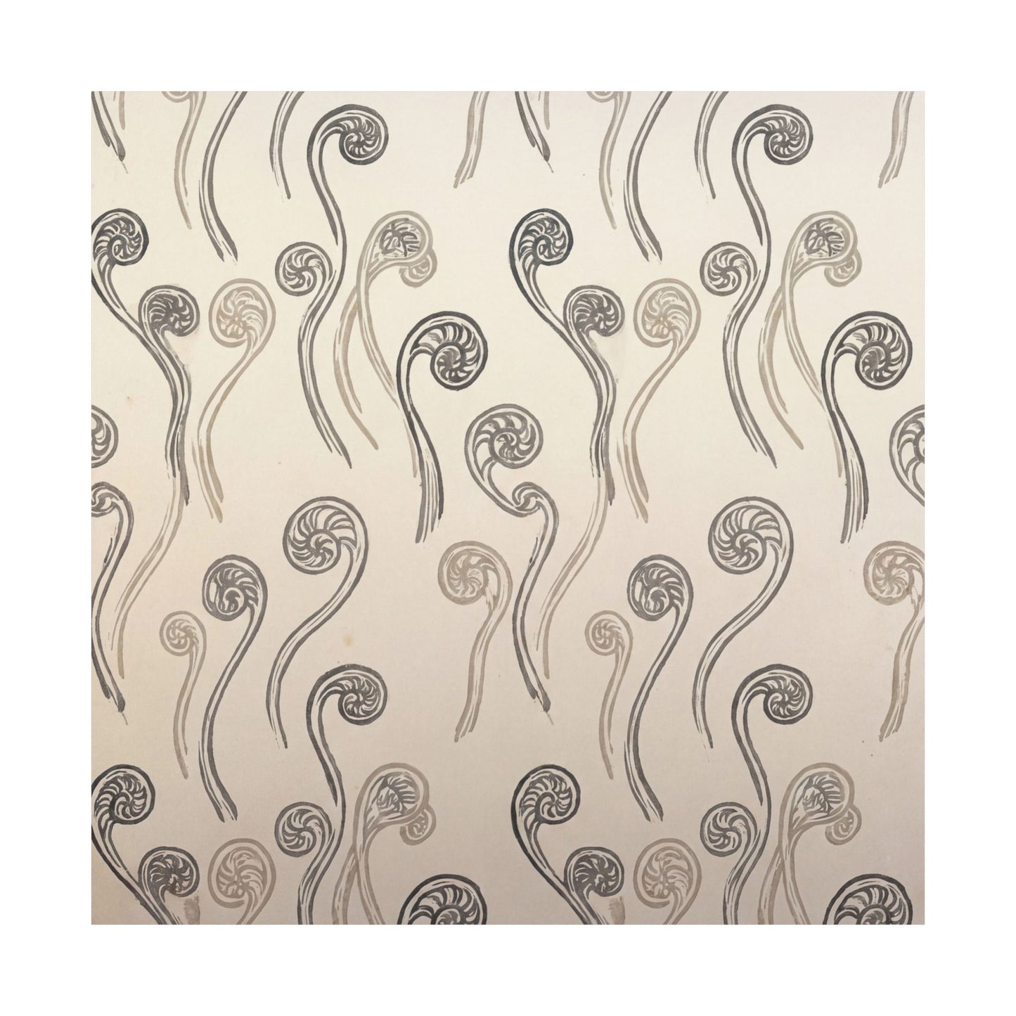 Fern Unfurling Wall Art Print | Summer Japandi Japanese Pattern Art