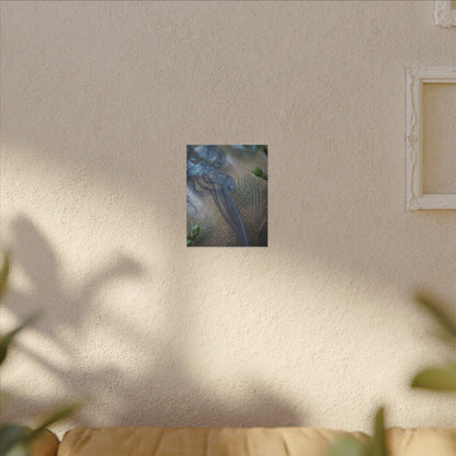 Spring Incense Smoke Japanese Pattern Canvas Art | Neutral Decor
