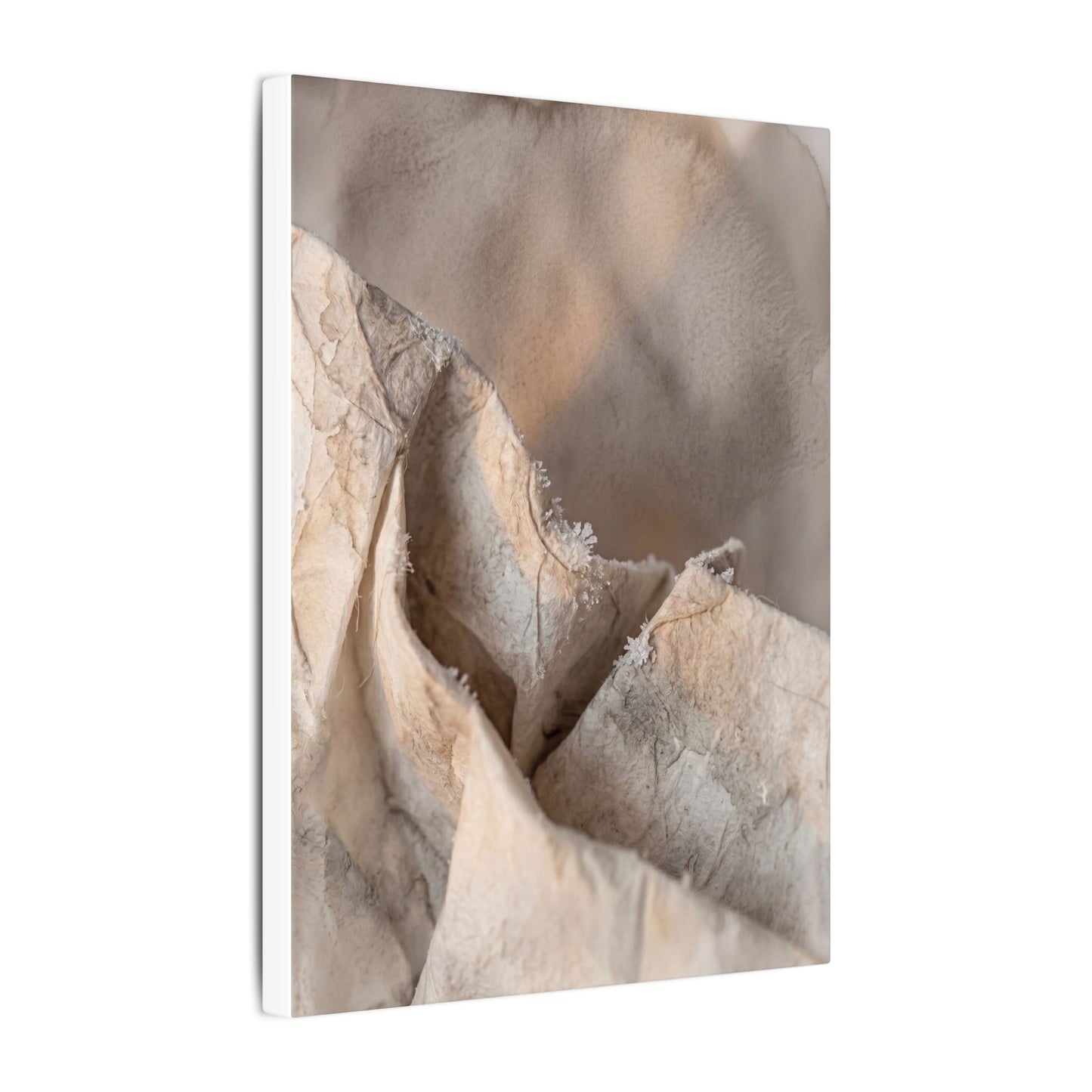 Japandi Paper Fold in Candlelight | Watercolor Canvas Art
