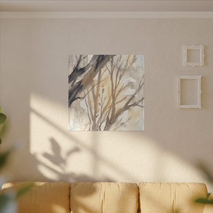 Ma Shadow Play Canvas Art - Japandi Watercolor