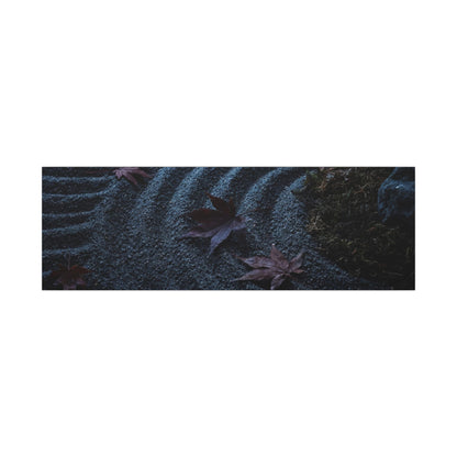 Rock Garden Canvas Art | Autumn Dark Japandi Dark Texture Art