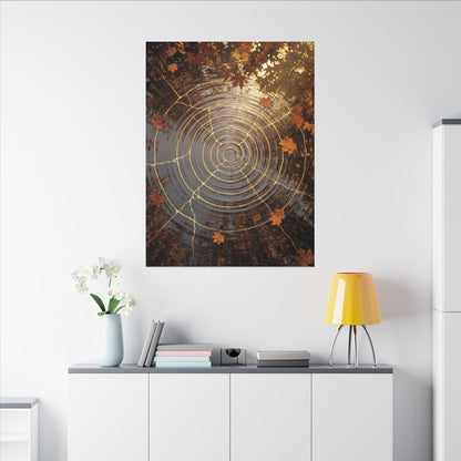 Artful Water Ripple Canvas Art - Gold Vein Kintsugi