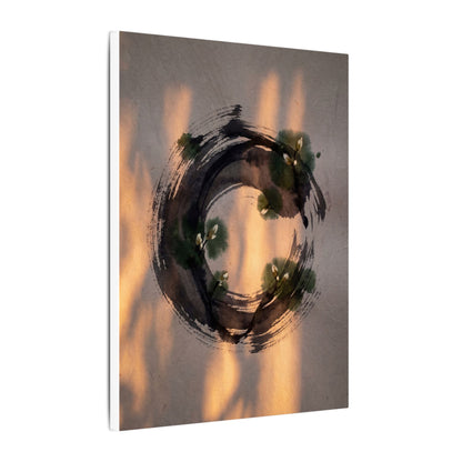 Ink Brushstroke Spring Canvas Art | Dark Japandi Bold Design