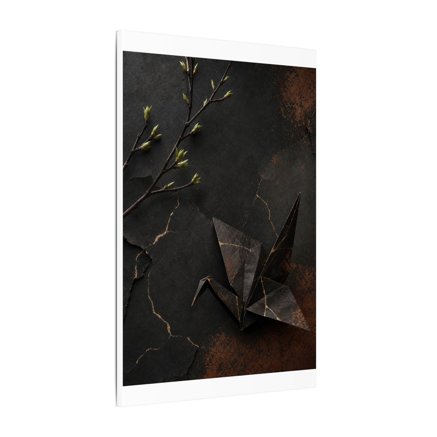 Paper Fold Canvas Art | Spring Kintsugi Broken Beauty Art