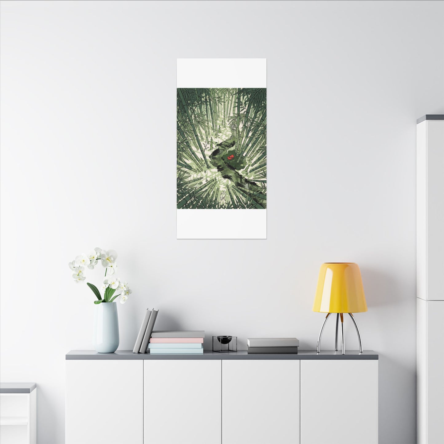 Peaceful Bamboo Grove Canvas Art - Ukiyo E Inspired Zen