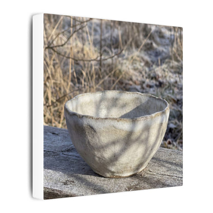 Dappled Ceramic Bowl Canvas Art - Japandi Fukinsei