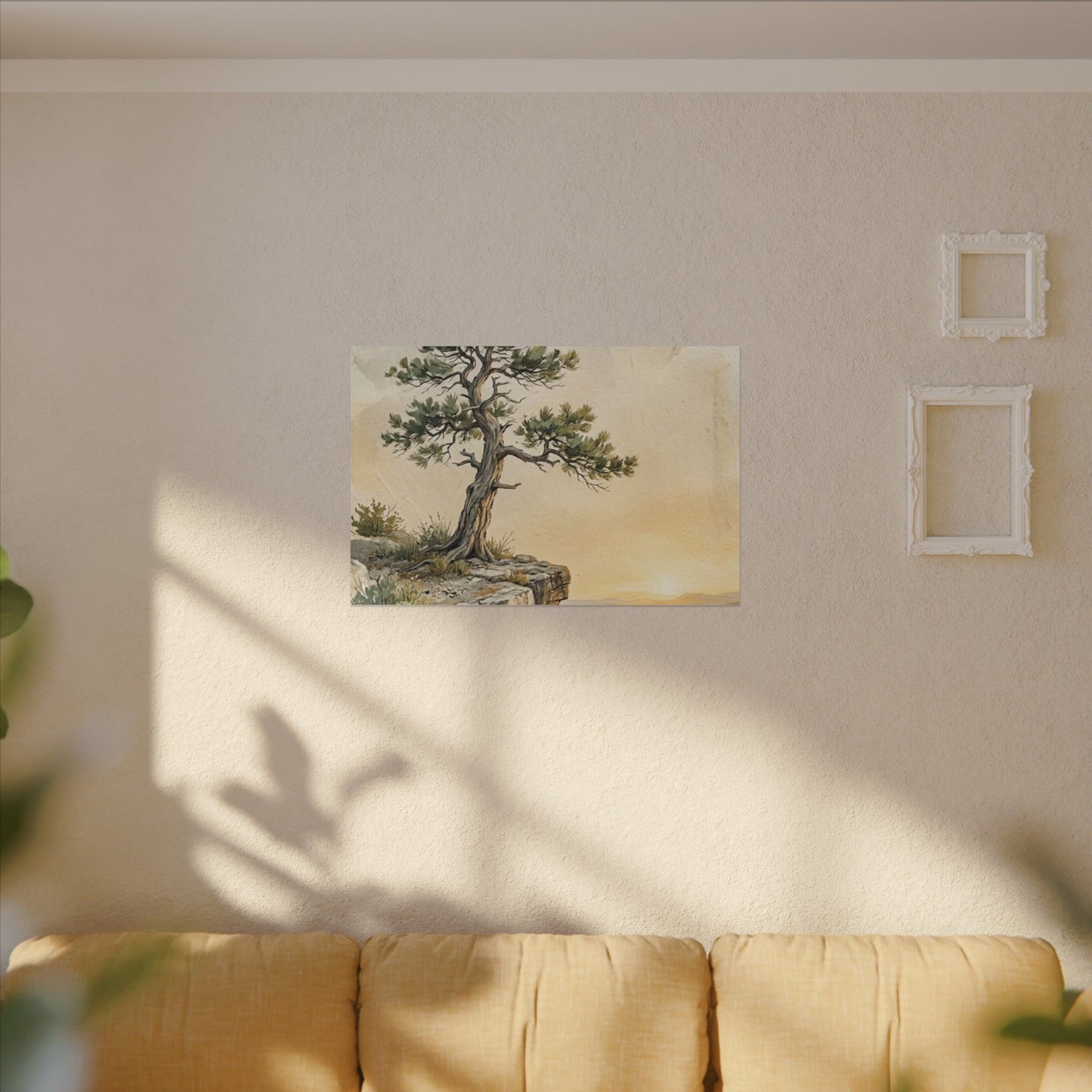 Pine Tree Canvas Art | Summer Japandi Texture Art