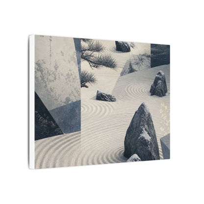 Seijaku Rock Garden Canvas Art - Zen Ukiyo E Inspired