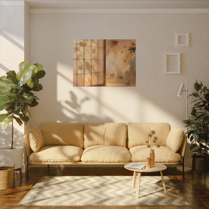 Candlelight Shoji Screen Canvas Art - Japandi Ma