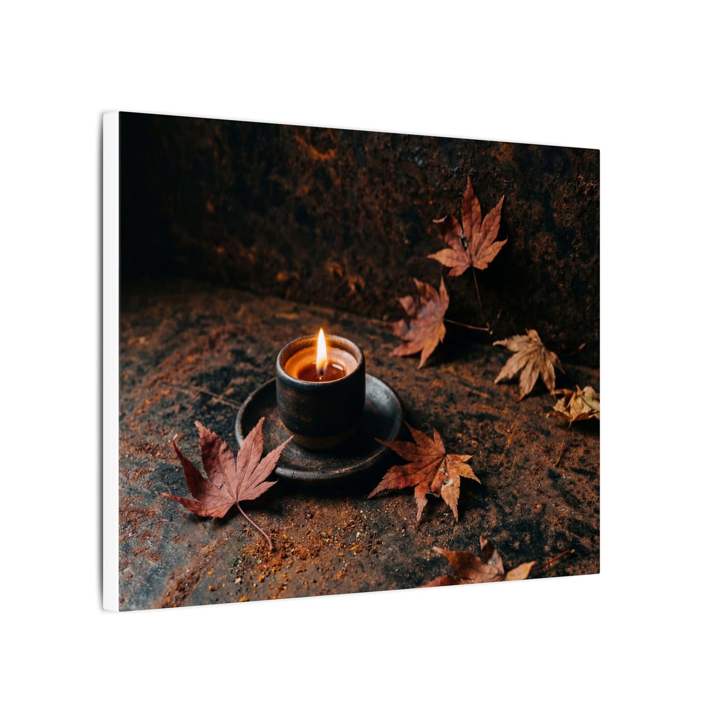 Autumn Rust Patina Shadow Zen Canvas Art | Sophisticated Decor