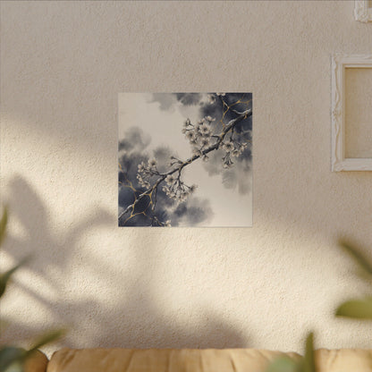 Ma Cherry Blossom Canvas Art - Kintsugi Gold Vein