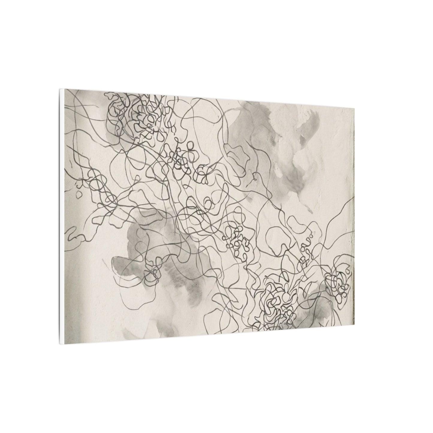 Shadow Play Spring Canvas Art | Dark Japandi Sophisticated Design