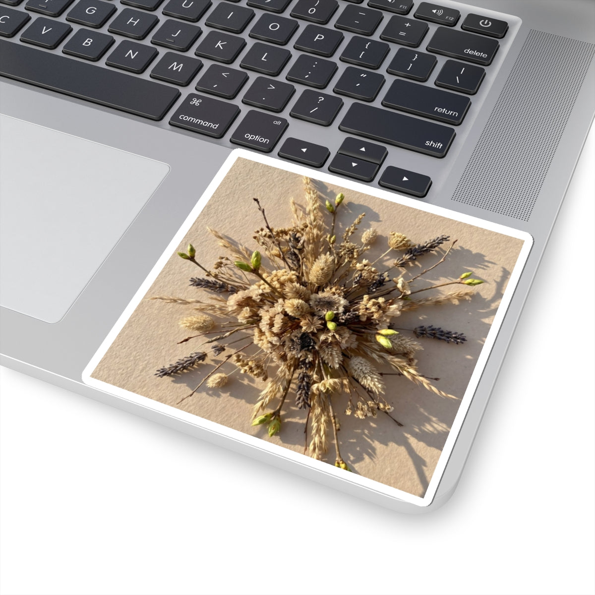Warm Dried Flowers Sticker - Japanese Pattern Japandi