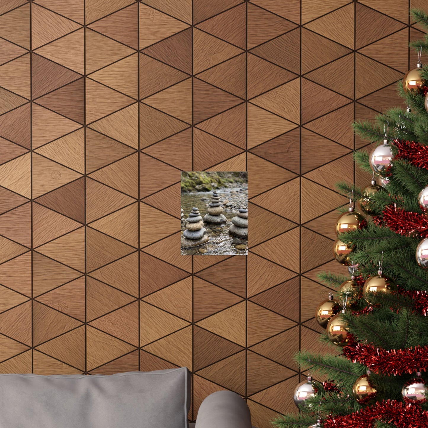 Bamboo Grove Winter Wall Art Print | Zen Peaceful Design