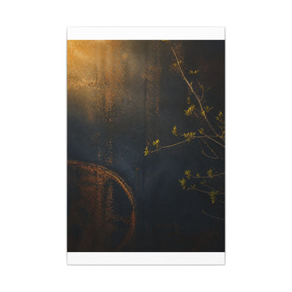 Spring Rust Patina Dark Texture Canvas Art | Moody Decor