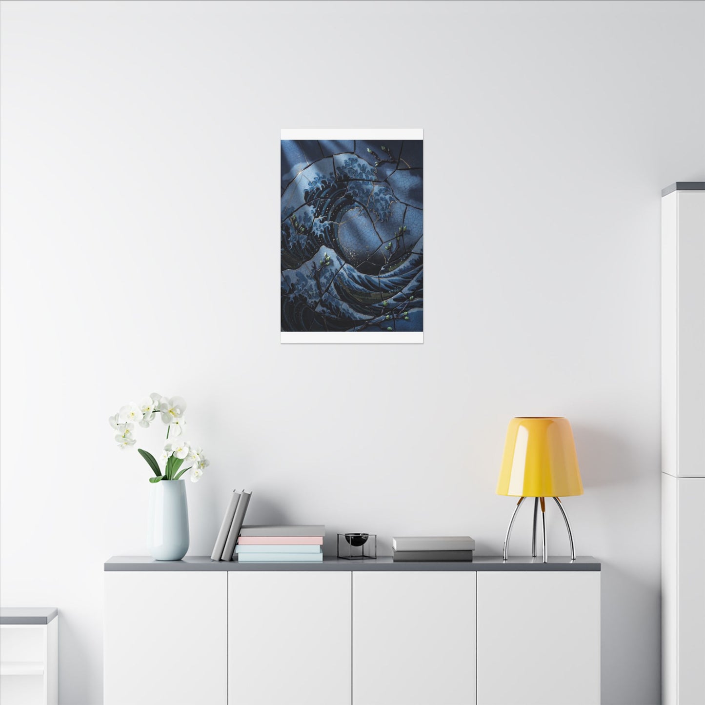 Ocean Wave Spring Canvas Art | Kintsugi Artful Design