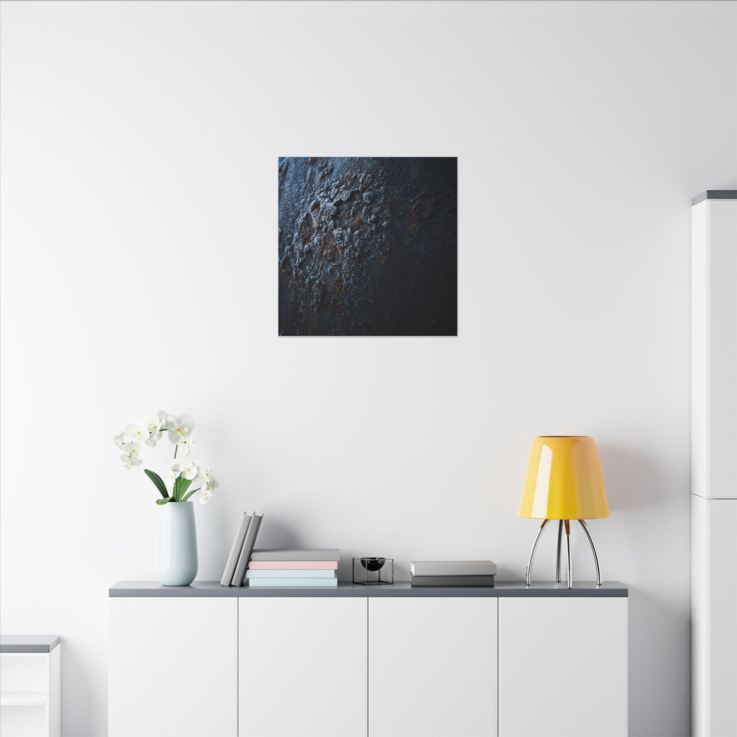 Rust Patina Canvas Art | Winter Dark Japandi Shadow Zen Art