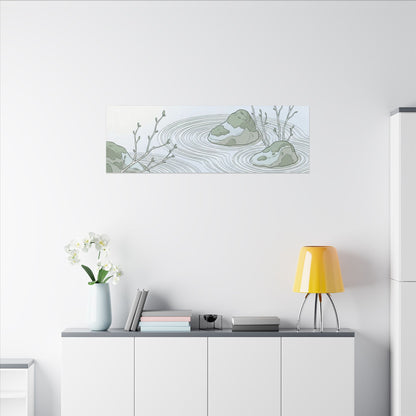 Moonlight Rock Garden Canvas Art - Japandi Ma