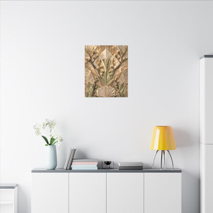 Kanso Paper Fold Canvas Art - Japandi Japanese Pattern