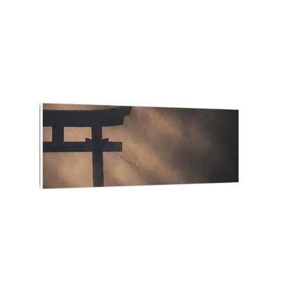 Torii Gate Shadow Zen Canvas Art | Bold Dark Japandi Art