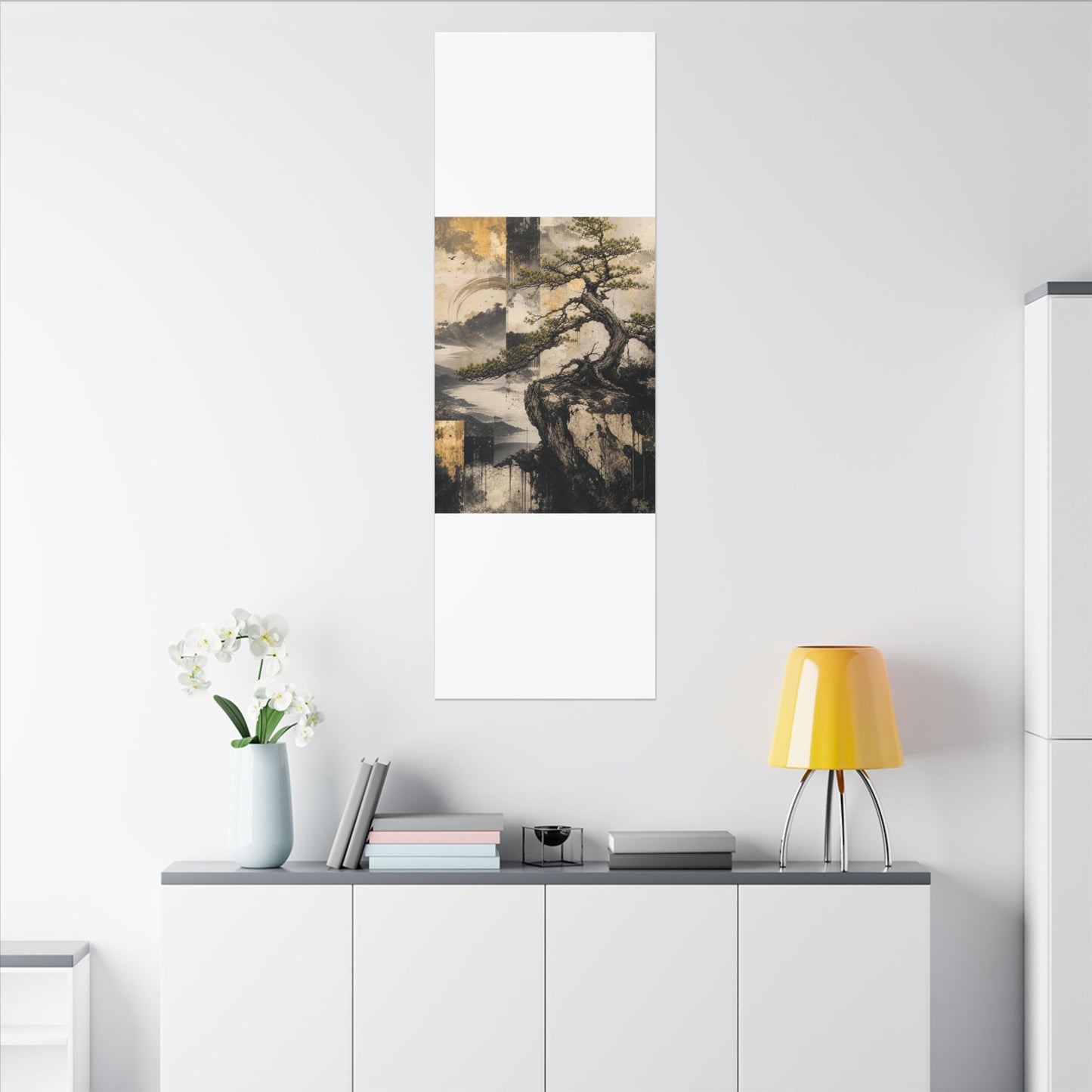 Golden Hour Pine Tree Canvas Art - Japandi Datsuzoku