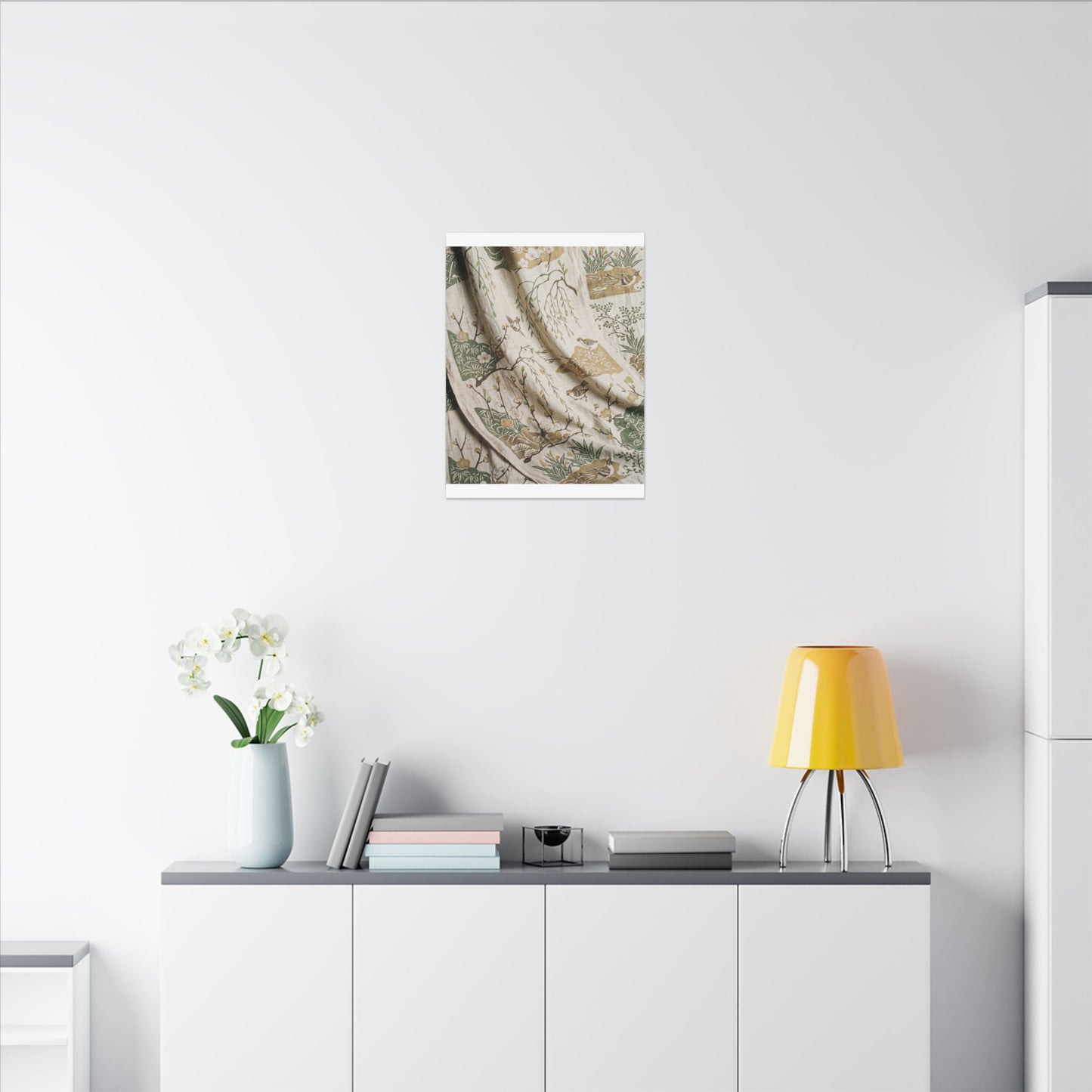 Silk Drape Canvas Art | Spring Japandi Japanese Pattern Art