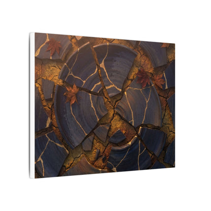 Autumn Cracked Earth Gold Repair Canvas Art | Philosophical Decor