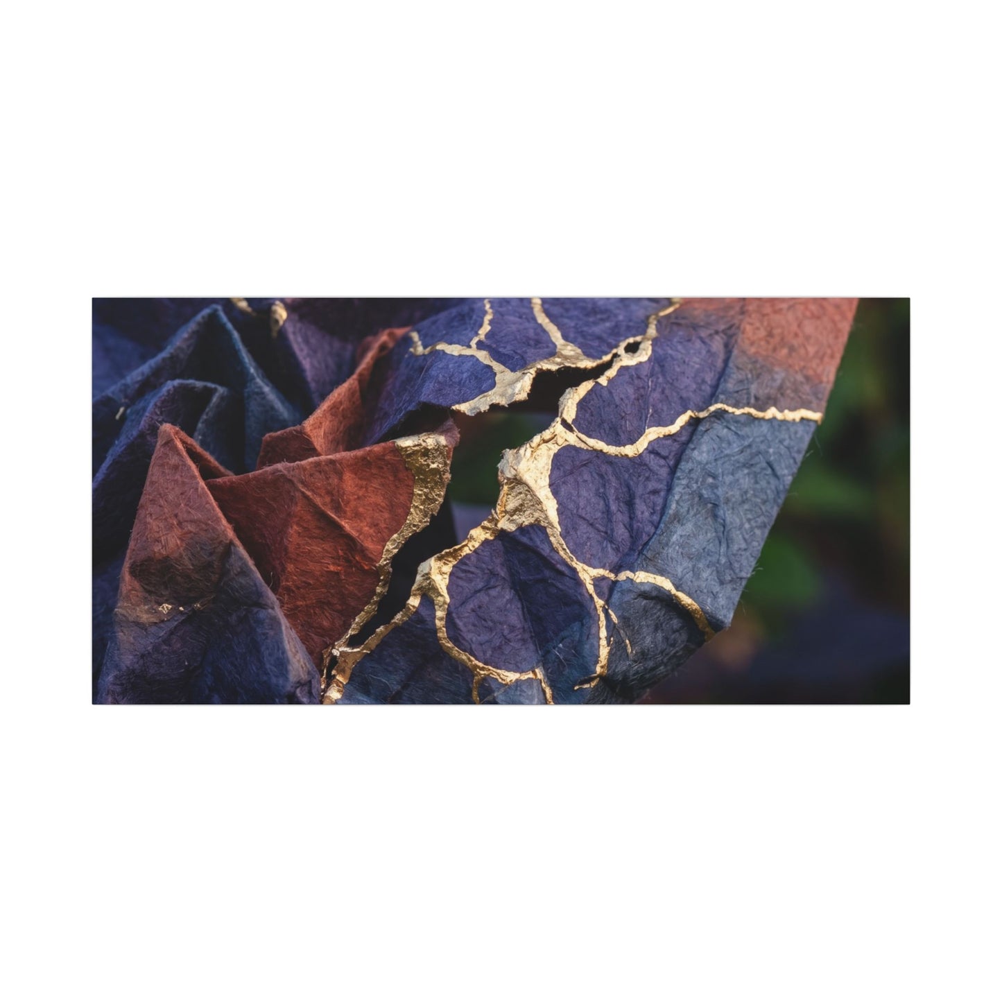 Philosophical Paper Fold Canvas Art - Gold Vein Kintsugi