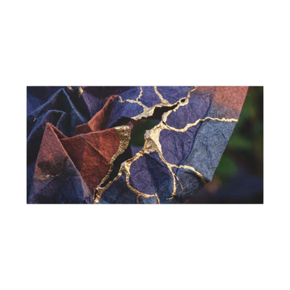 Philosophical Paper Fold Canvas Art - Gold Vein Kintsugi
