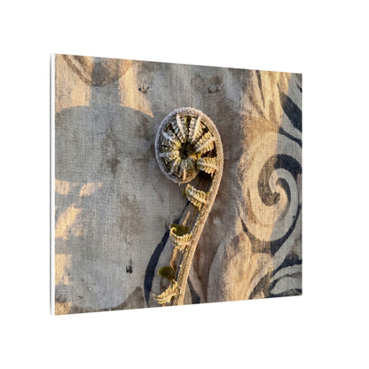 Fern Unfurling Canvas Art | Winter Japandi Japanese Pattern Art