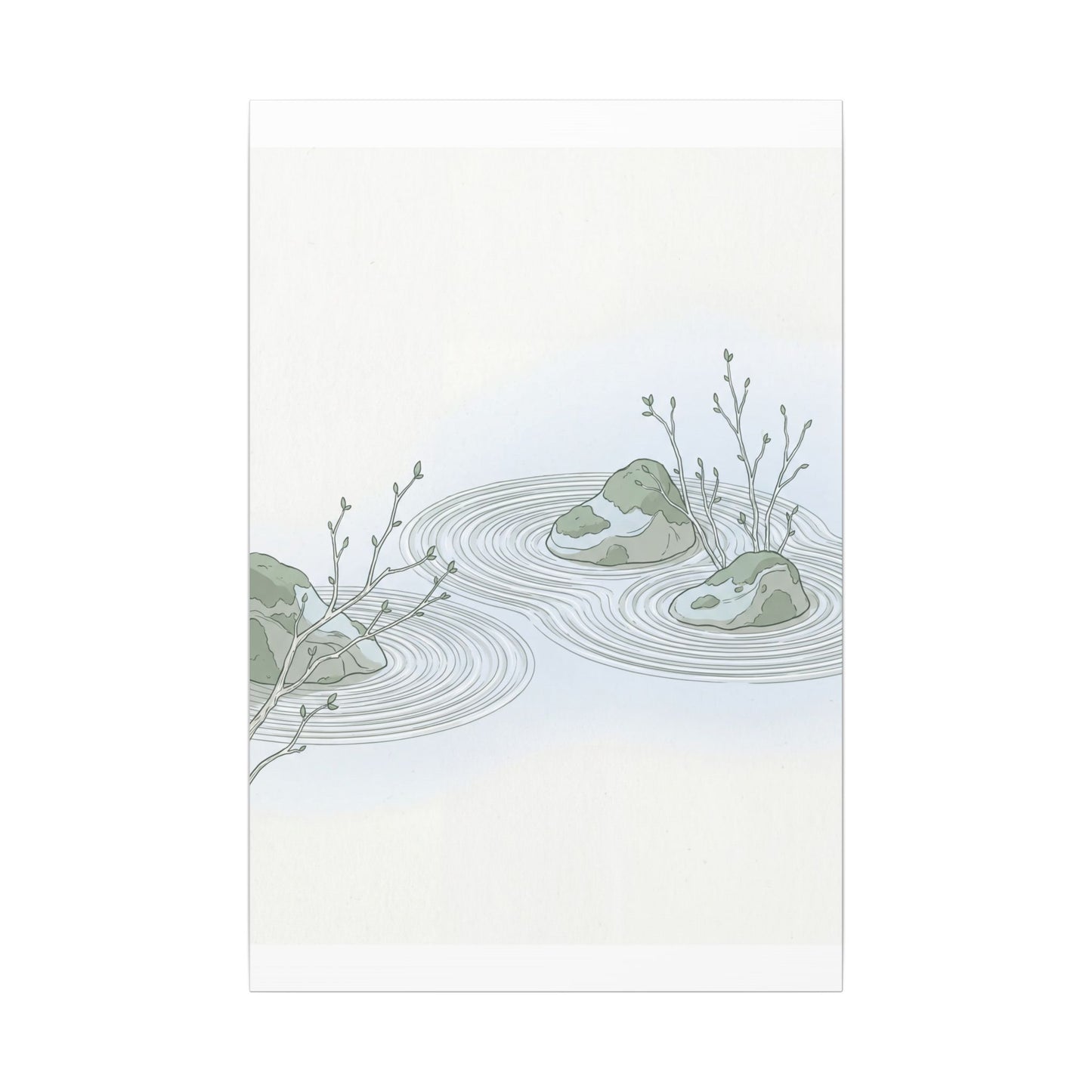Moonlight Rock Garden Canvas Art - Japandi Ma