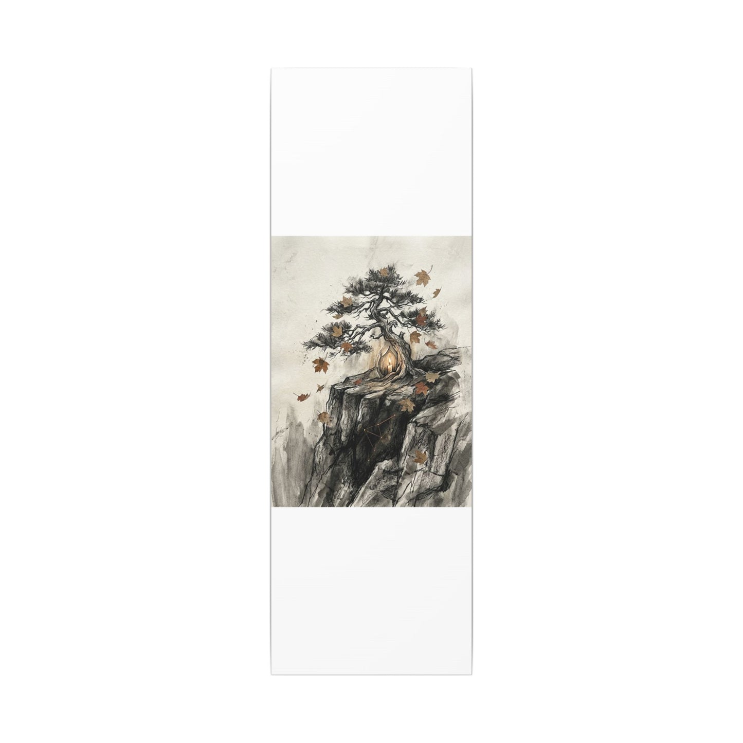 Pine Tree Autumn Canvas Art | Japandi Earthy Design