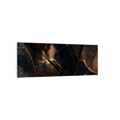 Fukinsei Broken Pottery Canvas Art - Dark Japandi Dark Texture