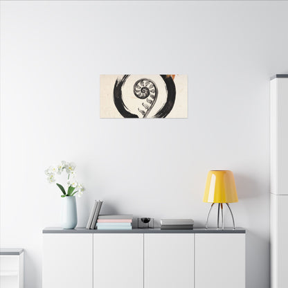Fern Unfurling Autumn Canvas Art | Zen Peaceful Design