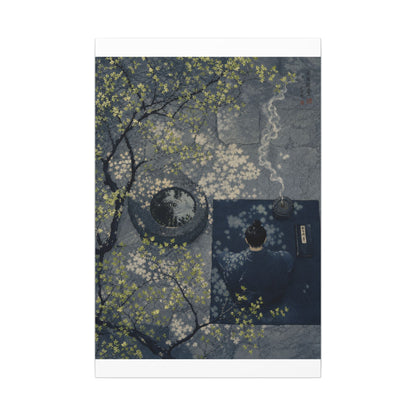 Spring Incense Smoke Ukiyo E Inspired Canvas Art | Tranquil Decor