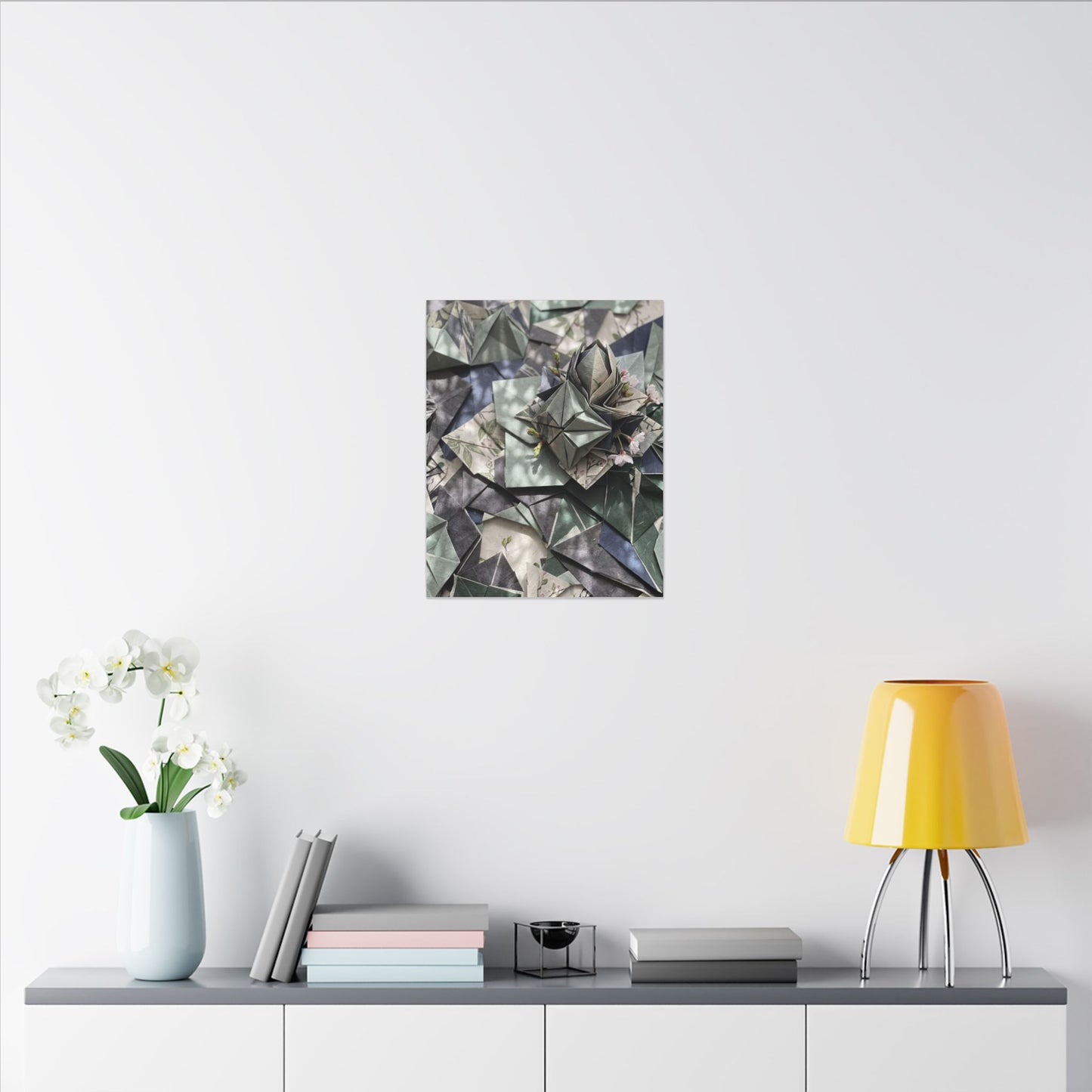 Shibui Paper Fold Canvas Art - Japandi Japanese Pattern
