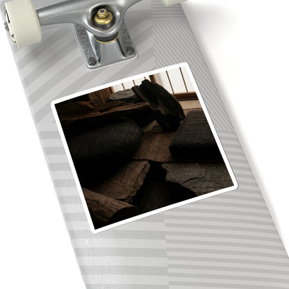 Dark Japandi Shadow Zen Sticker Art Print