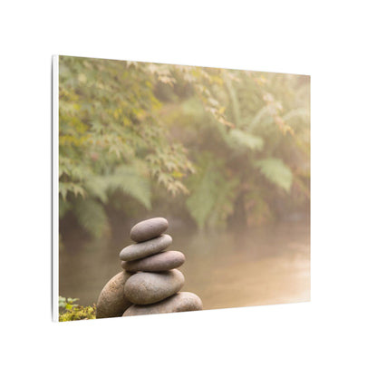 Cozy River Stones Canvas Art - Japanese Pattern Japandi