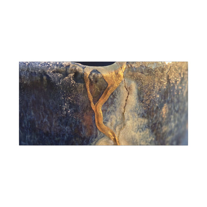 Winter Ceramic Bowl Gold Vein Canvas Art | Healing Decor