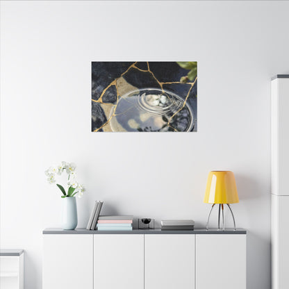 Water Ripple Spring Canvas Art | Kintsugi Beautiful Design