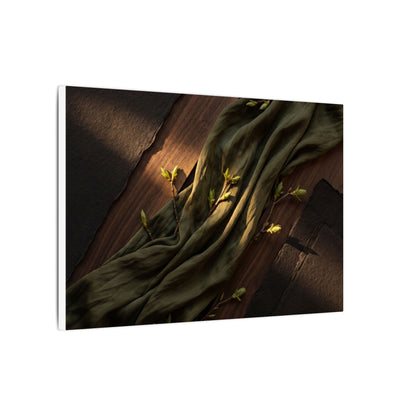 Silk Drape Canvas Art | Spring Dark Japandi Dark Texture Art