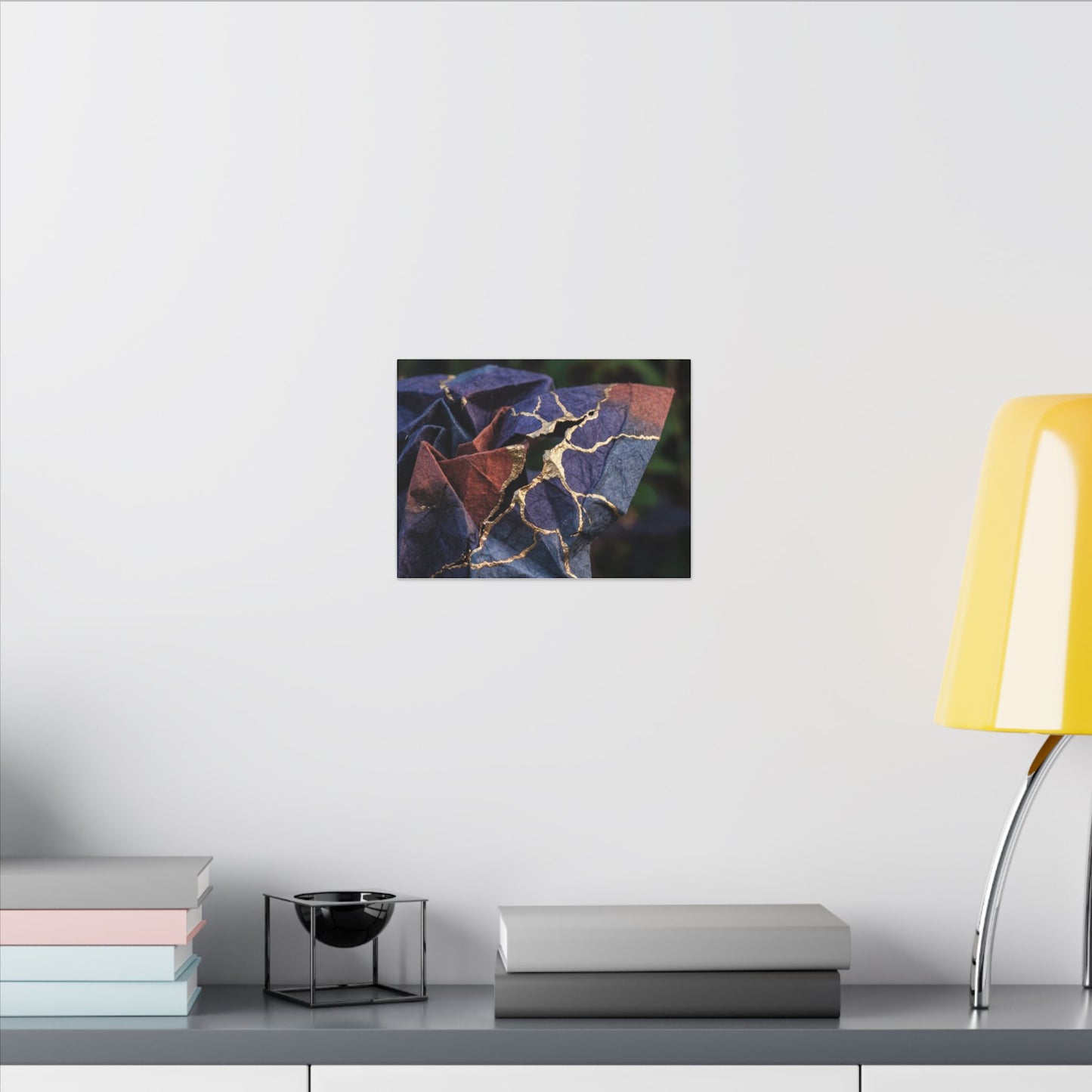 Philosophical Paper Fold Canvas Art - Gold Vein Kintsugi