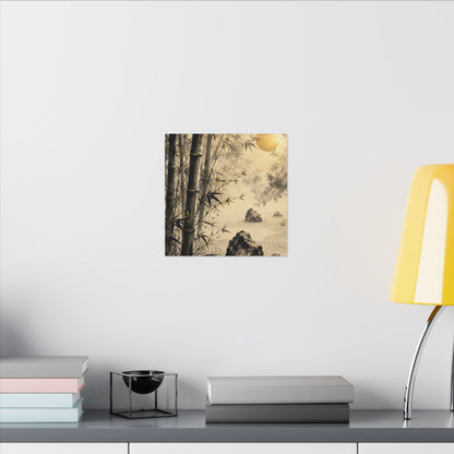 Peaceful Bamboo Grove Canvas Art - Karesansui Zen