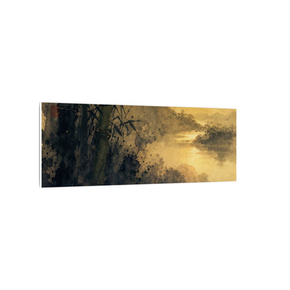 Tea Ceremony Sumi E Canvas Art | Contemplative Zen Art