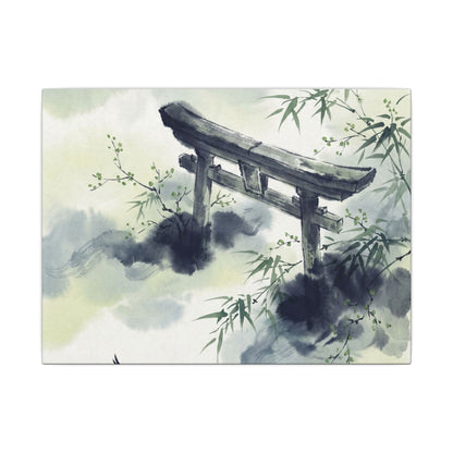 Torii Gate Sumi E Canvas Art | Serene Zen Art
