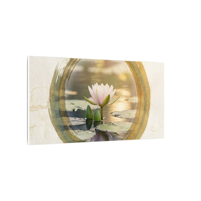 Peaceful Lotus Flower Canvas Art - Enso Zen