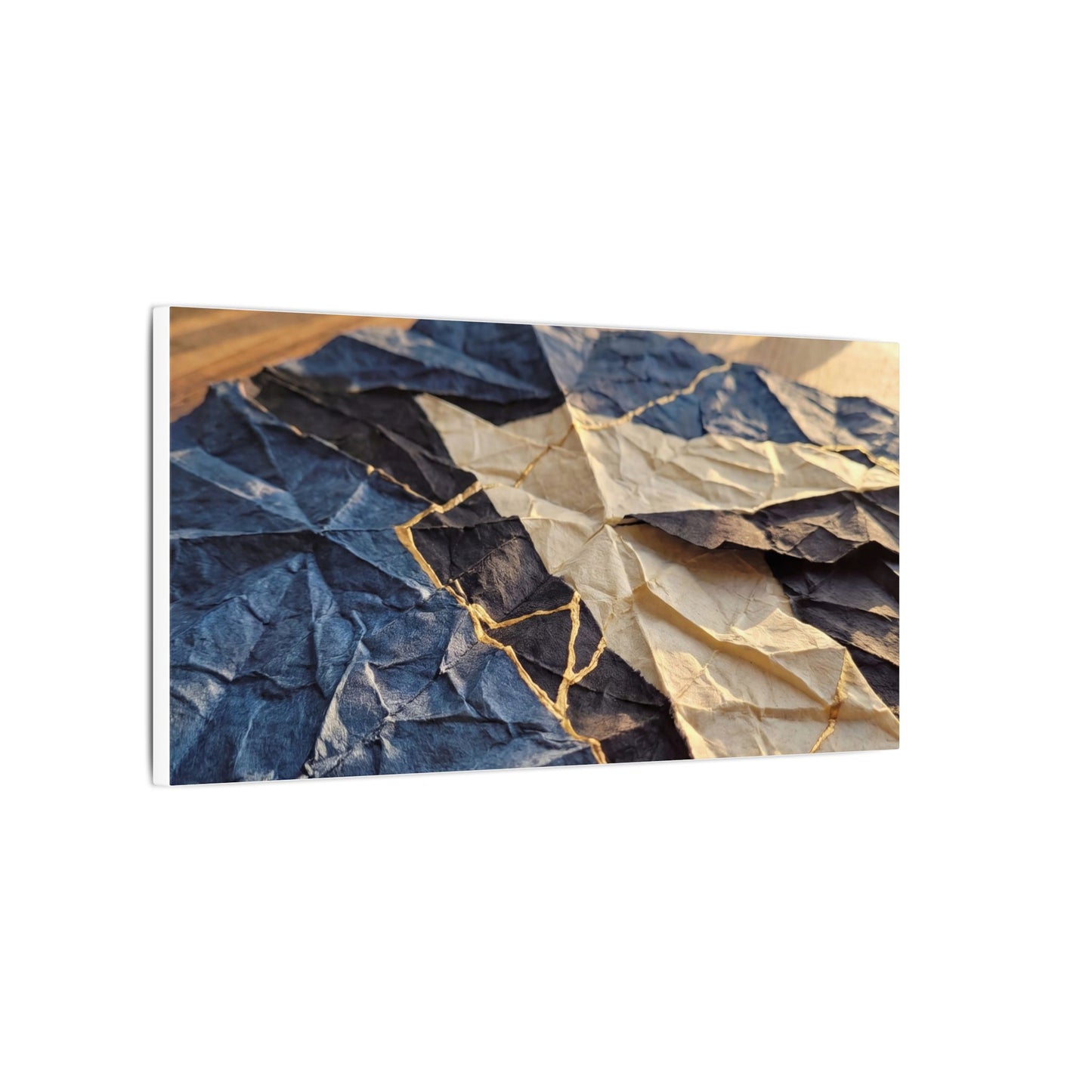 Golden Hour Paper Fold Canvas Art - Kintsugi Ma