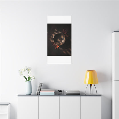 Ceramic Bowl Canvas Art | Autumn Dark Japandi Dark Texture Art